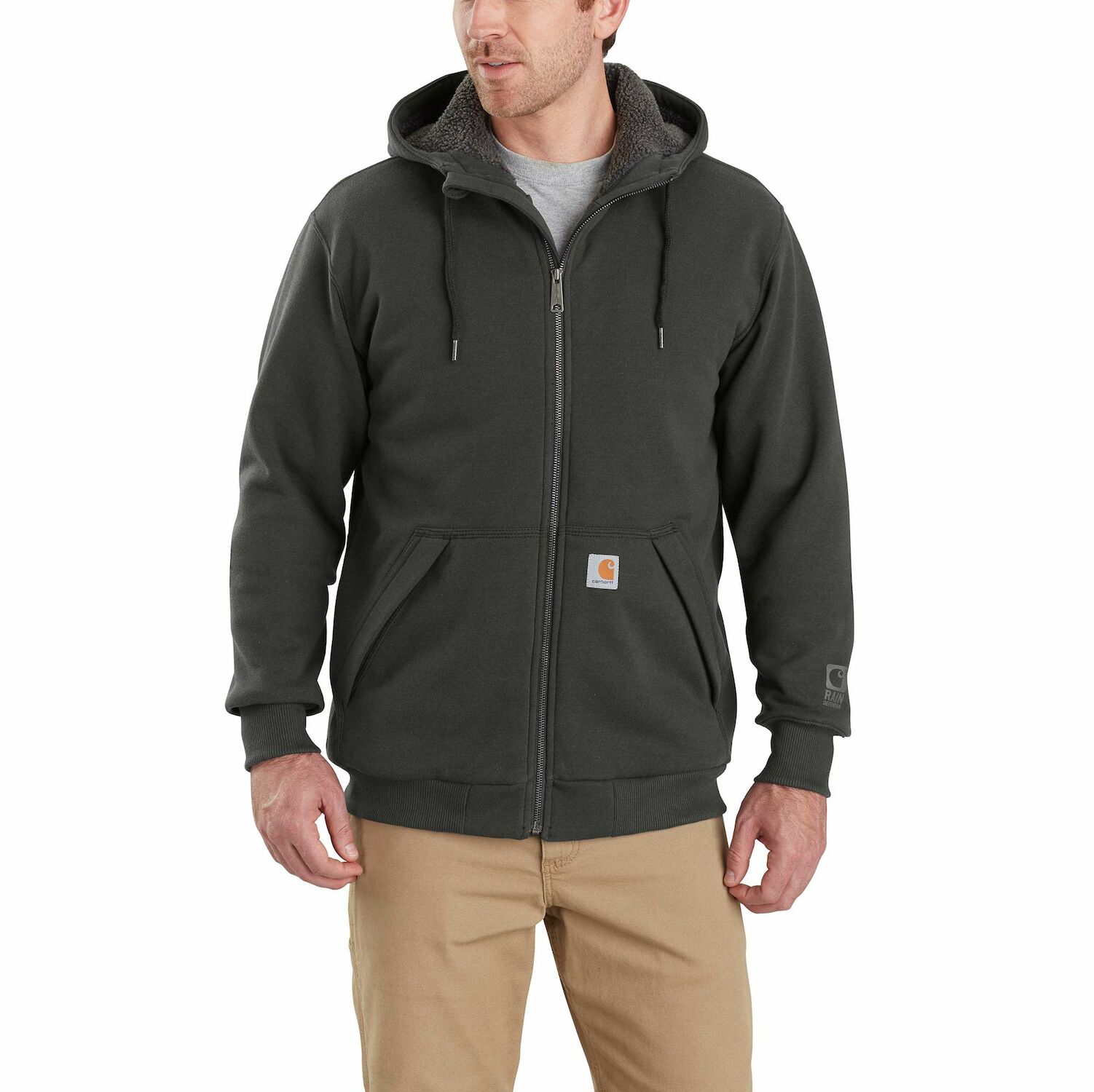 Sherpa Lined Midweight Full Zip Sweatshirt