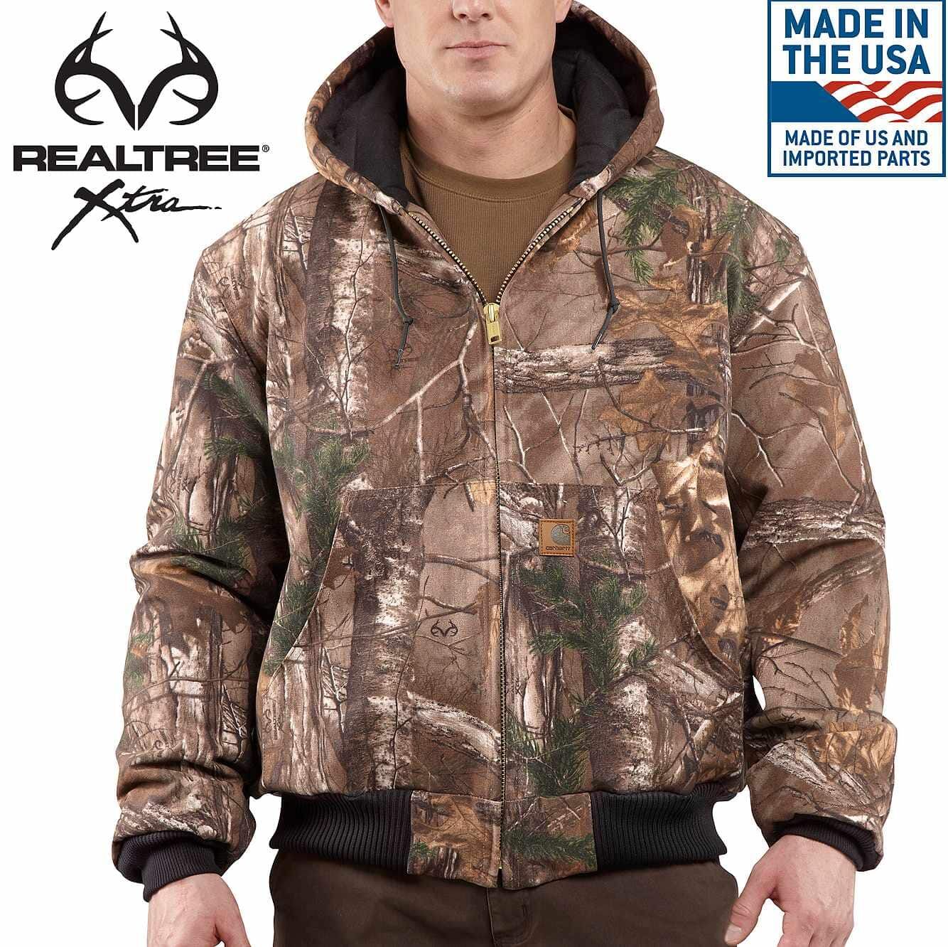 Camo Quilted Flannel Lined Active Jacket