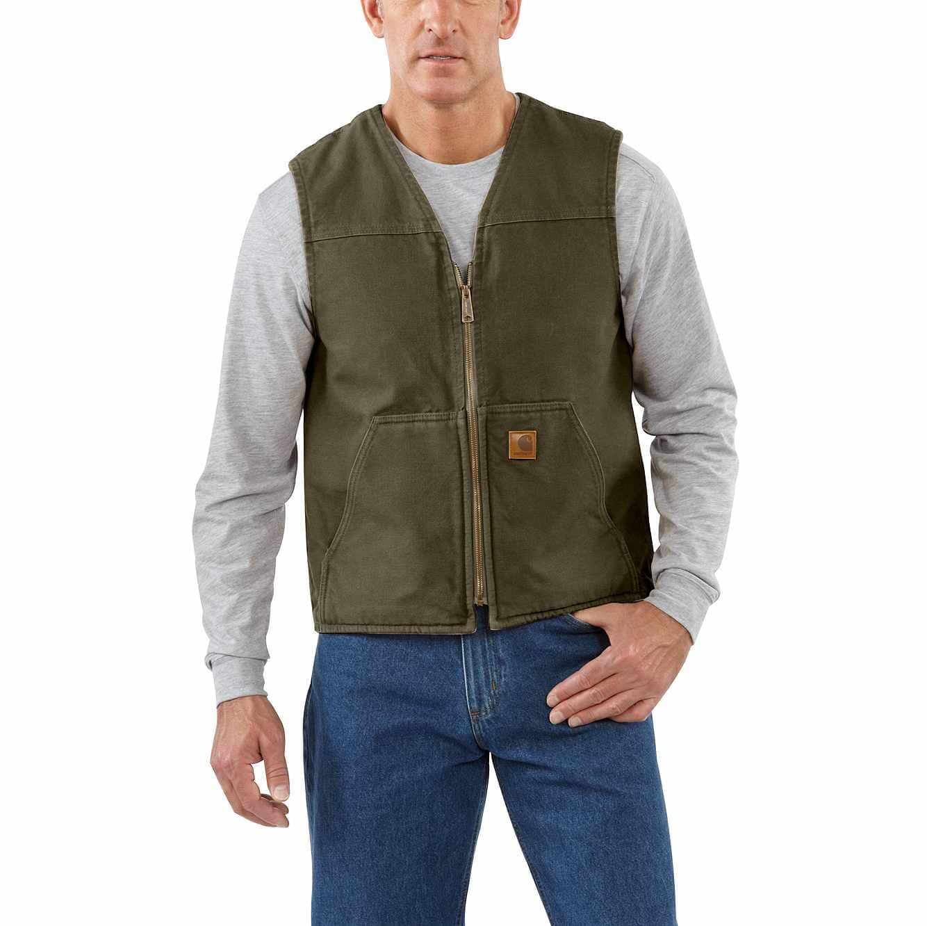 Sandstone Rugged Vest   Sherpa Lined