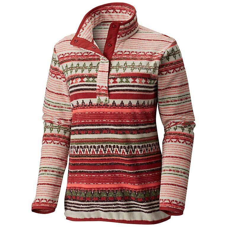 Womens Mountain Side Printed Fleece Pull Over