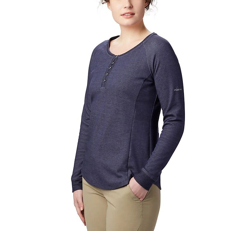 Womens Times Two Knit Henley Top