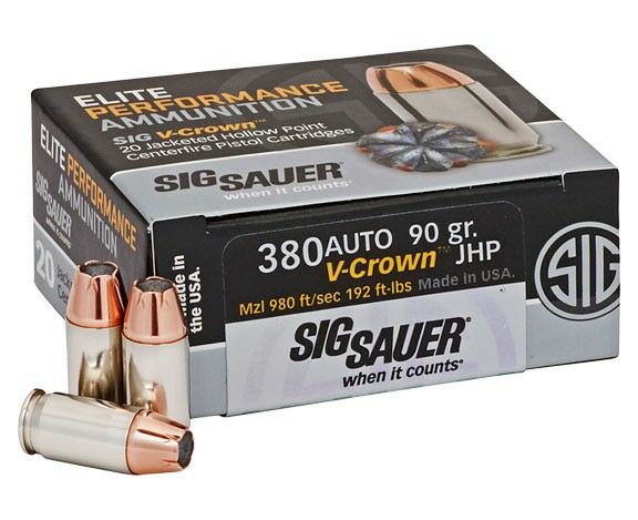 380ACP 90 grain Elite V-Crown JHP